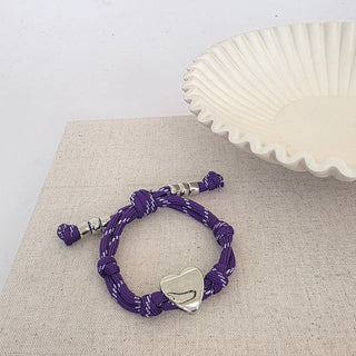 Knotty Cord Heart Bracelet - WATERPROOF