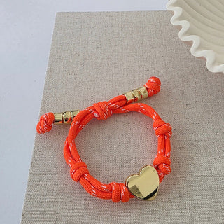 Knotty Cord Heart Bracelet - WATERPROOF-Bracelet-Pretty Simple