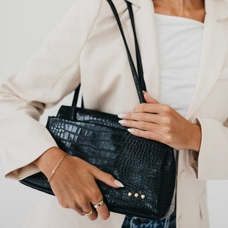 Shoulder Bag-Kris Croc Embossed Shoulder Bag-Pretty Simple