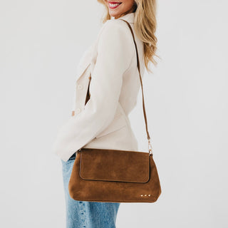 Miranda Suede Flap Crossbody-Crossbody Bag-Pretty Simple