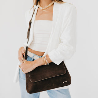 Miranda Suede Flap Crossbody-Crossbody Bag-Pretty Simple