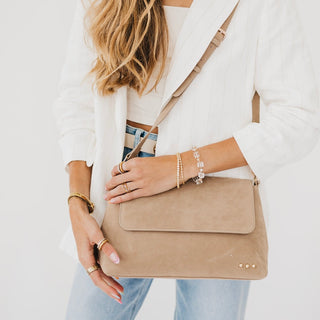 Miranda Suede Flap Crossbody-Crossbody Bag-Pretty Simple