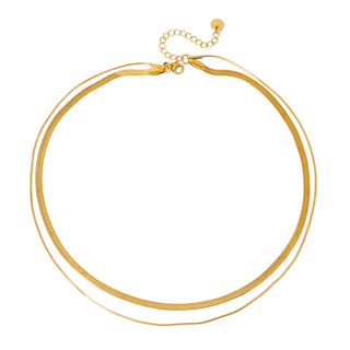 Brooke Layered Chain Necklace - WATERPROOF-Necklace-Pretty Simple