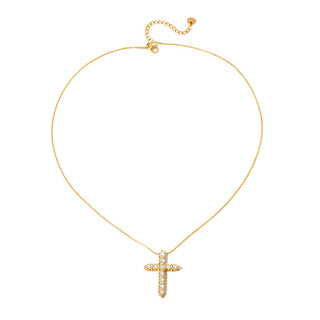 Hannah Diamond Cross Necklace WATERPROOF Wholesale-Necklace-Pretty Simple