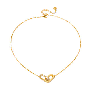 Linked with Diamonds Chain Necklace - WATERPROOF-Necklace-Pretty Simple