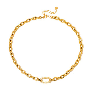 Michaela Diamond Chain Necklace - WATERPROOF-Necklace-Pretty Simple