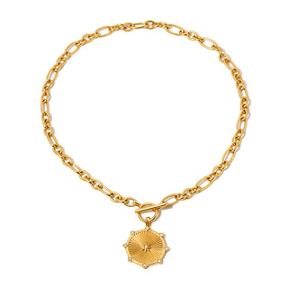 Sunburst Diamond Chain Necklace - WATERPROOF-Necklace-Pretty Simple