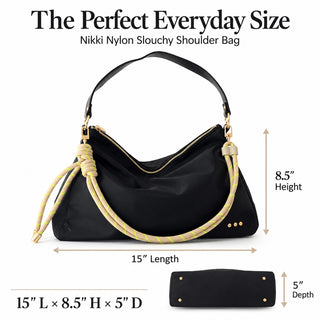 Shoulder Bag-Nikki Nylon Slouchy Shoulder Bag-Pretty Simple