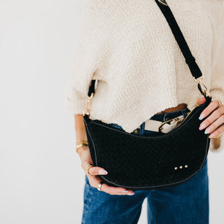 Paige Suede Woven Crossbody-Crossbody-Pretty Simple