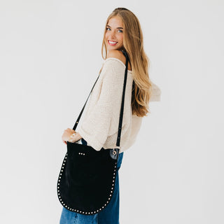 Rosalie Rivet Suede Hobo Bag-Tote Bag-Pretty Simple
