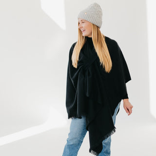 Solid Rylee Poncho-Pretty Simple