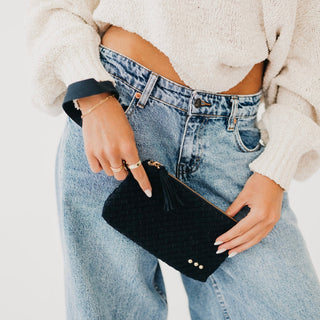 Suede Emma Woven Clutch Wristlet-Wristlet-Pretty Simple