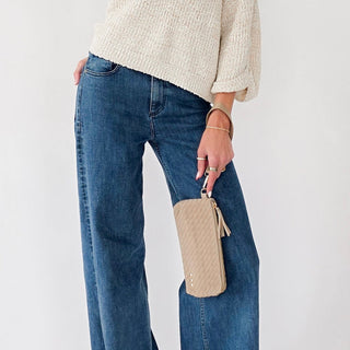 Suede Emma Woven Clutch Wristlet-Wristlet-Pretty Simple