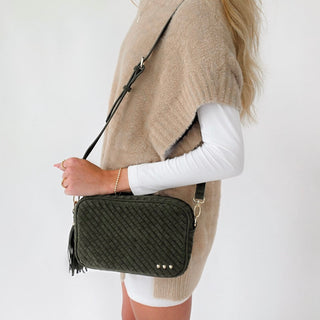 Suede Woven Willow Camera Crossbody Bag-Crossbody Bag-Pretty Simple
