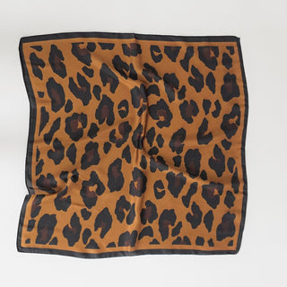 Sylvie Leopard Square Scarf-Hair Scarf-Pretty Simple
