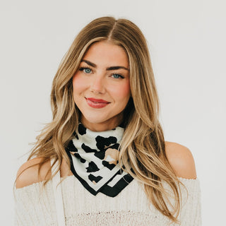 Sylvie Leopard Square Scarf-Hair Scarf-Pretty Simple