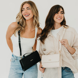 Urban Foldover Woven Clutch Crossbody-Crossbody Bag-Pretty Simple