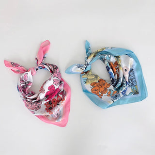 Vera Floral Square Scarf-Hair Scarf-Pretty Simple