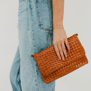 Wrenlee Woven Flap Crossbody-Crossbody Bag-Pretty Simple