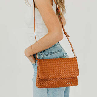 Wrenlee Woven Flap Crossbody-Crossbody Bag-Pretty Simple