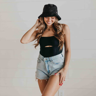 black terrycloth bucket hat - Dip In The Pool Bucket Hat