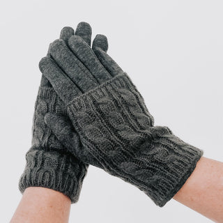 3 in 1 Cable Knit Gloves Wholesale-Mittens-Pretty Simple