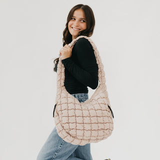 Carmen Quilted Hobo Tote Bag Wholesale-Tote Bag-Pretty Simple