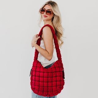 Carmen Quilted Hobo Tote Bag Wholesale-Tote Bag-Pretty Simple