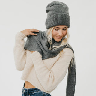 PREORDER - Cassidy Cashmere Wrap and Beanie Duo Wholesale-Scarf-Pretty Simple