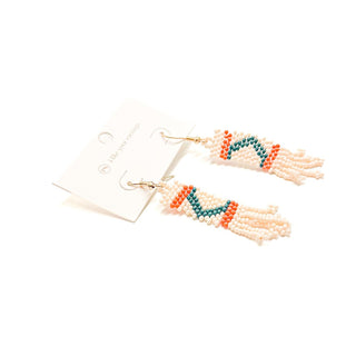 Chevron Fringe Beaded Earrings-Earrings-Pretty Simple Wholesale