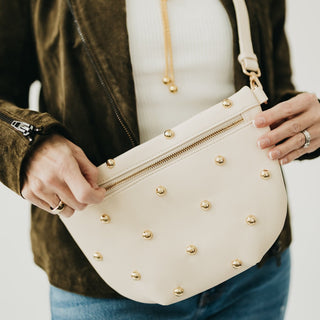 Chic Gold Studded Westlyn Bum Bag-Bum Bag-Pretty Simple