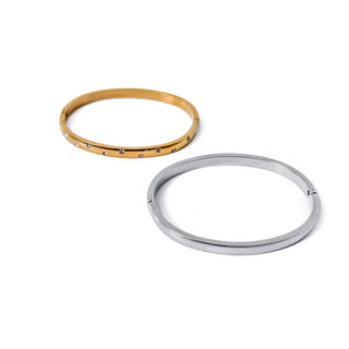 Crystal Hinged Bangle Bracelet - WATERPROOF-Bracelet-Pretty Simple