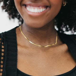 Ella Herringbone Necklace - WATERPROOF-Necklace-Pretty Simple