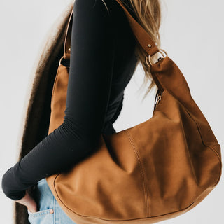 -Hazel Hobo Shoulder Bag with Tassel-Pretty Simple