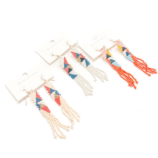 IndiGo Beaded Tassel Earrings-Earrings-Pretty Simple Wholesale