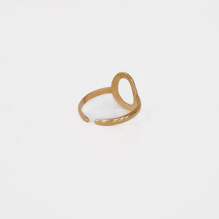 Irregular Oval Adjustable Gold Ring *WATERPROOF*-Ring-Pretty Simple