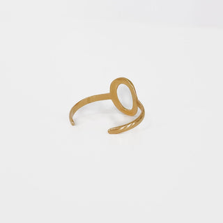 Irregular Oval Adjustable Gold Ring *WATERPROOF*-Ring-Pretty Simple