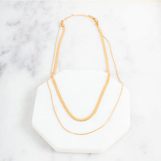 Brooke Layered Chain Necklace *WATERPROOF*-Necklace-Pretty Simple