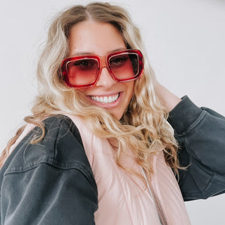 Nicolette Retro Oversized Square Sunglasses Wholesale-Sunglasses-Pretty Simple