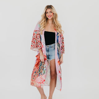 Peacock Summer Kimono-Kimono-Pretty Simple