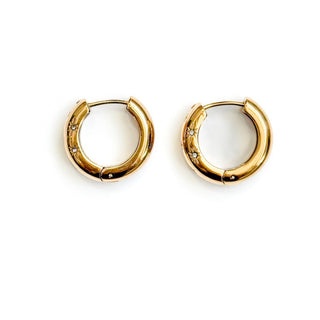 Pops of Sparkle Huggie Hoop - WATERPROOF-Earrings-Pretty Simple