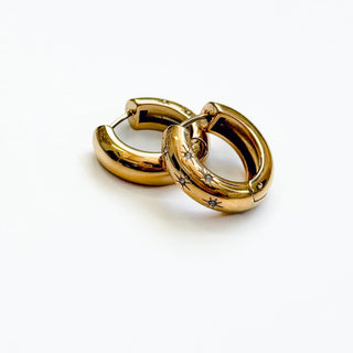 Pops of Sparkle Huggie Hoop - WATERPROOF-Earrings-Pretty Simple