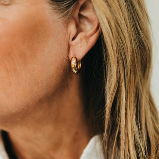 Pops of Sparkle Huggie Hoop - WATERPROOF-Earrings-Pretty Simple