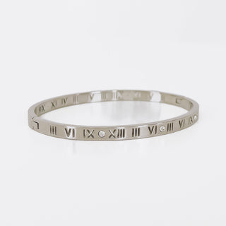 Roman Numeral Buckle Clasp Bangle *WATERPROOF*-Bracelet-Pretty Simple