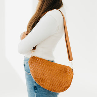 Romee Woven Saddle Bag Wholesale-Crossbody Bag-Pretty Simple