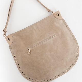 Rosalie Rivet Suede Hobo Bag - PREORDER-Tote Bag-Pretty Simple