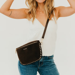 Sabrina Studded Suede Bum Bag-Bum Bag-Pretty Simple