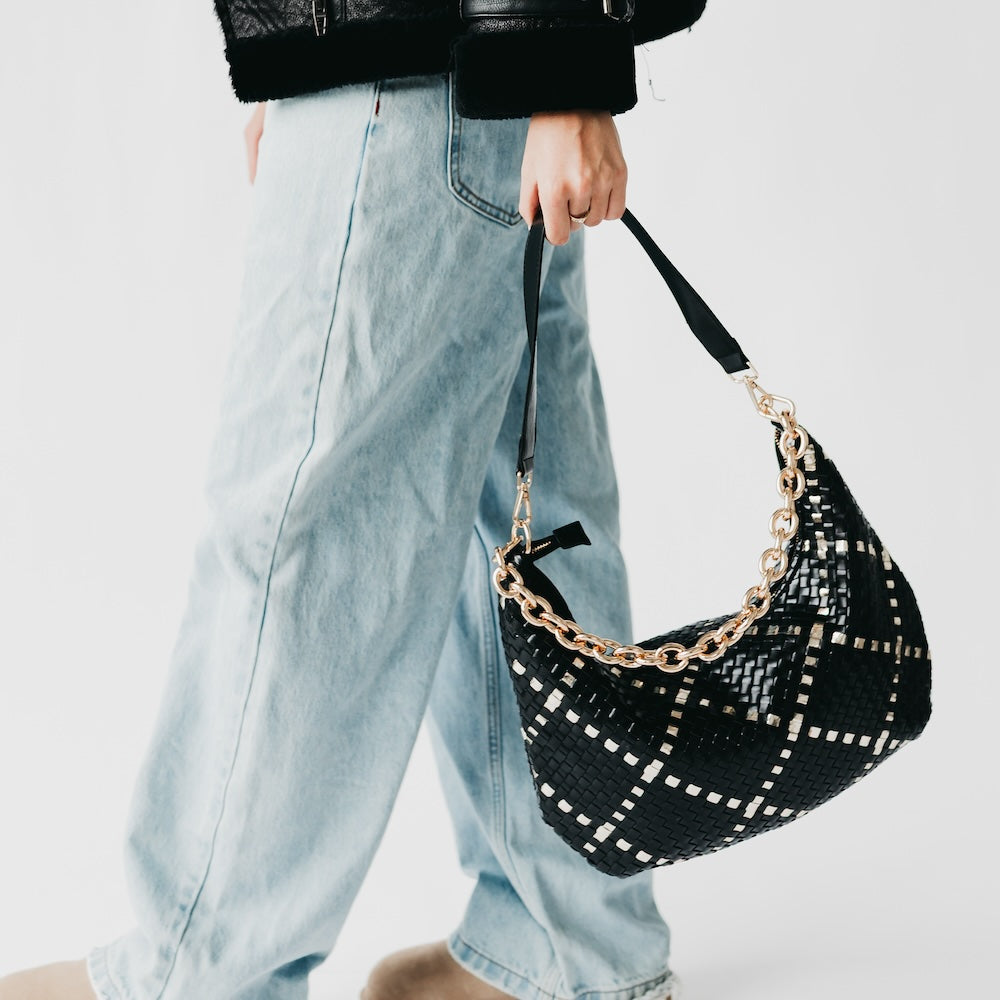 Sienna Slouchy Woven Shoulder Bag-Crossbody Bag-Pretty Simple