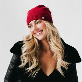 Fine Knit Fur Pom Slouchy Beanie Wholesale-Beanie-Pretty Simple