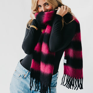 Stevie Striped Tassel Scarf-Scarf-Pretty Simple